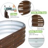 SnugNiture Galvanized Raised Garden Bed, 4x2x1ft Oval Metal Planter Box