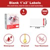 NATURALABEL 500 PCS Blank Removable Freezer Labels with Dispenser -