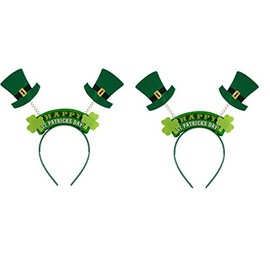 St Patrick's Day Headband With Leprechaun Hats Fancy Dress Accessory x 2 Pack