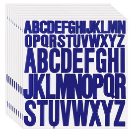PPhtony Alphabet Stickers 1Inch and 2Inch Self Adhesive Vinyl Letter Stickers for Water Bottles Scrapbook Craft Labeling Mail Box Graduation Cap Birthday Party Decoration, 10 Sheets (Dark Blue)