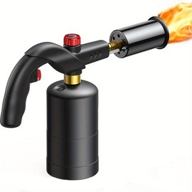 Flamethrower,Powerful Grill & Cooking Propane Torch, Adjustable Wood Torch Burner for Searing Steak, BBQ, Welding, Versatile Cooking & Outdoor Use - Color: A style G5l8