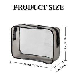 Pack of 5 Transparent Toiletry Bag, Waterproof PVC Travel Wash Bags, Liquids Bag, Hand Luggage, Cosmetic Bag, Transparent, Travel Toiletry Bags, Hand Luggage, Travel Accessories for Men, Women