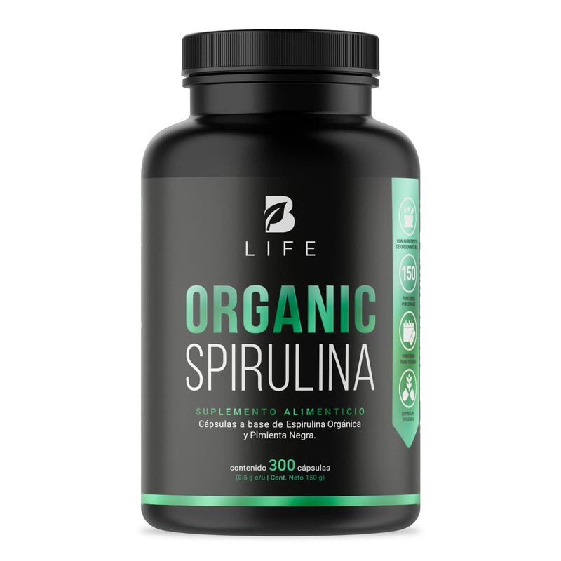 B Life Espirulina Orgánica 300 cápsulas