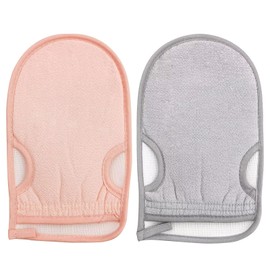 Pack of 2 Body Exfoliating Gloves for Bath, Hamam Glove Exfoliating for Body and Face, Glove Exfoliating Gloves, Body Scrub