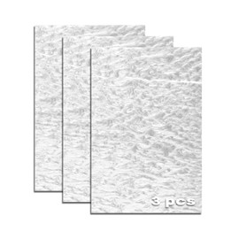 TOEPODO Pearlescent Ripple Cast Acrylic Sheets 1/8 Thick for Laser Cutting Plexiglass Sheets for Art Design Crafting DIY Home Decore Festival Ornaments (3, White Marble, 8x12 Inch)
