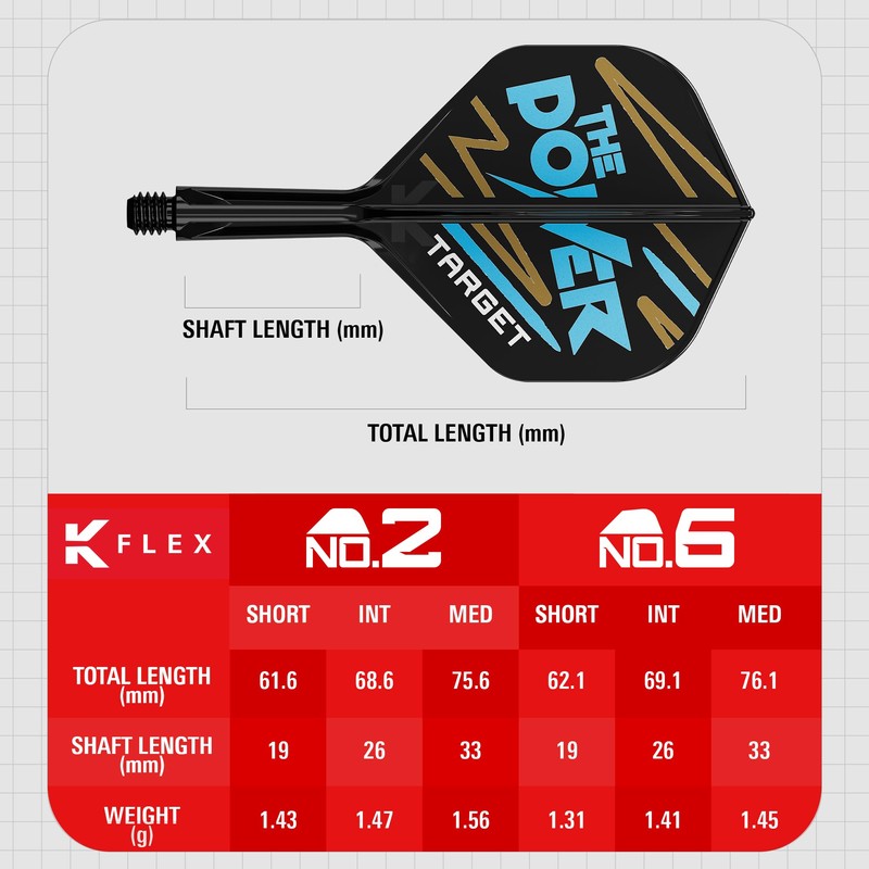 TARGET Darts Phil Taylor K Flex Flights and Shaft System,