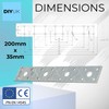 Premium Flat Bracket 2.5mm Galvanised Steel Joining Plate Brackets for