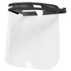 Faceshield with elastic waistband, soft forehead rest