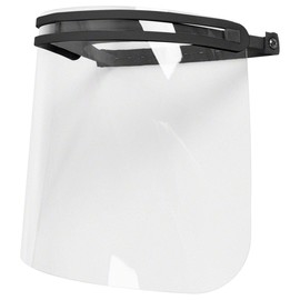 Faceshield with elastic waistband, soft forehead rest