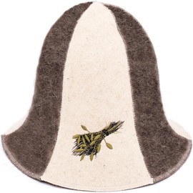 Ger3as Sauna Hat 100% Wool Felt with Hooks for Men and Women Wellness (UK, Numeric, 6 7/8, 7 1/2, Bath Broom New)