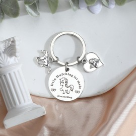 Tranbath Schlüsselanhänger Aus Edelstahl Mit Kleinem Pferde-Design Und Engel-Herz-Anhänger, Geschenke Für Frauen, Geburtstagsgeschenk Für Frauen, Kleine Geschenke, Kollegin Geschenk, Bff Geschenke
