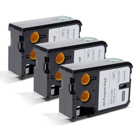 Aken XTL Tapes 19 mm x 7 m Compatible with Dymo XTL All-Purpose Vinyl Label 1868752 Compatible with XTL 300 XTL 500, Black on White (Compatible with Dymo XTL All-Purpose Vinyl Label Tape)