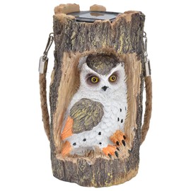 Owl Solar Light IP67 Waterproof High Simulation Eco Friendly Energy Saving Durable Resin Solar Hanging Lights
