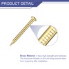 sourcing map 40 Pcs Small Tiny Nails 2mmx25mm(DXL) Tiny Brass