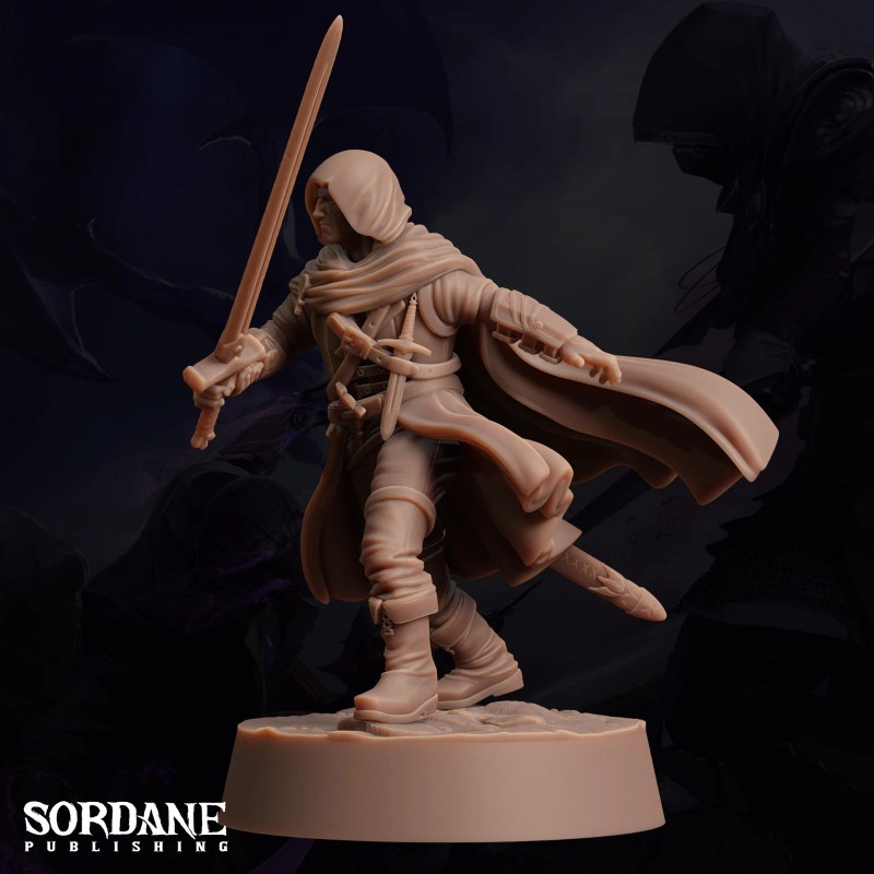 Arcane Minis Human Shadow Rogue - Pose 2a | Sordane