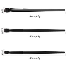 3Pcs Eyeliner Brush Kit, Professional Eyebrow Brush Flat & Fine Angled Eyeliner Brush Slanted Angled Brow Brush, Eye Makeup Brushes & Tools for Eyeshadow Cosmetics Shaping Eyebrows