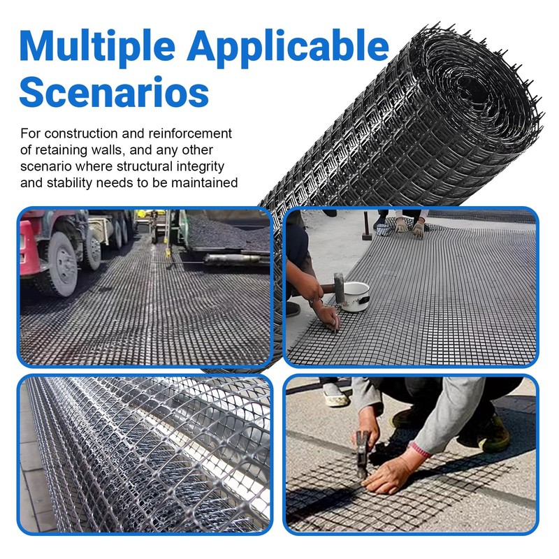 Bi-Directional Retaining Wall 4ftX50ft,Geogrid for Retaining Wall,Driveway