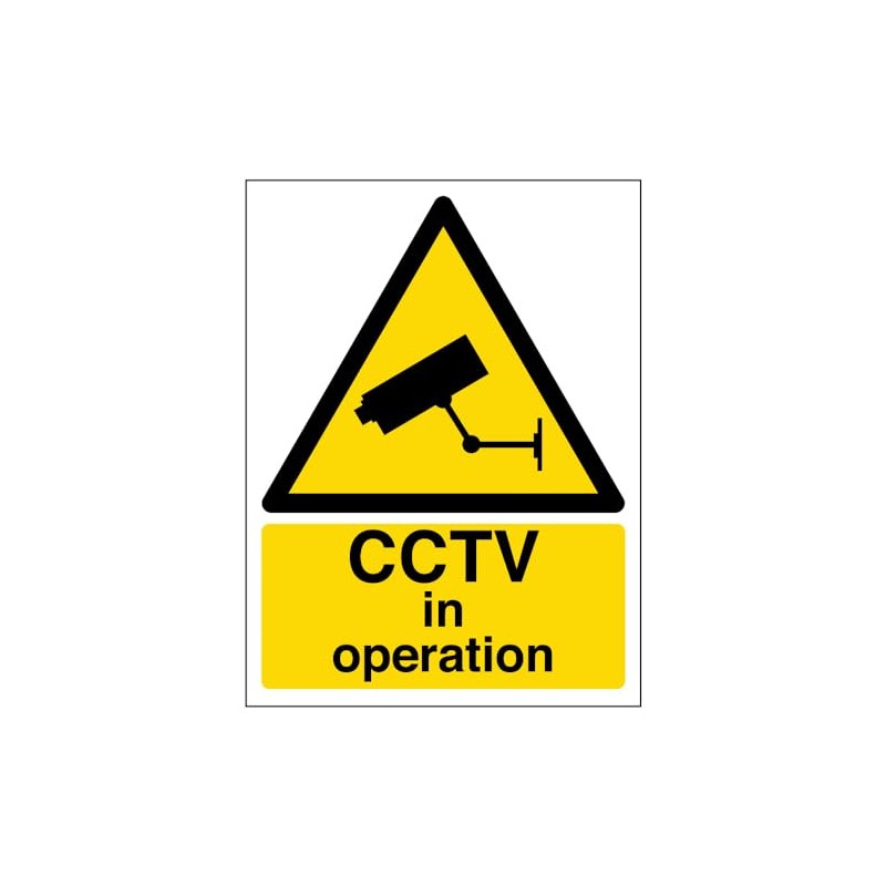V Safety Warning Cctv In Operation Sign - Portrait -