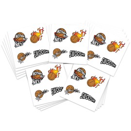 Sports Spirit Temporary Tattoos / 100 Mini Team & School Spirit Designs/Skin Safe/Removable (Basketball)