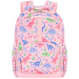 Choco Mocha - Mochila de jardín de infantes de 15 pulgadas para niños, rosado, (Dinosaur Pink), Niñas