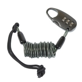 ORANGE Coil Lock Leash Anti-Theft Wire Lock 150634 4004 (Black/FF/Men's, Lady's, Jr)