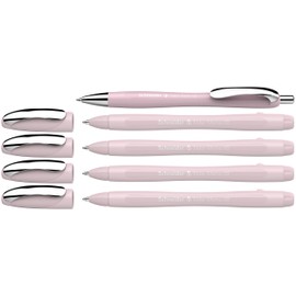 Schneider 150235 Slider Memo XB and Slider Rave XB Ballpoint Pen (Housing Colour: Pearl, Ink Colour: Blue) 4 + 1 Item