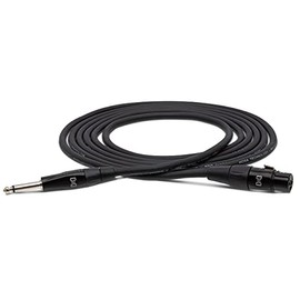 Hosa HMIC-005HZ Pro Cable de micrófono REAN XLR3F a 1/4 pulgadas TS, 5 pies