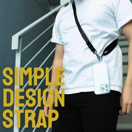 [celadel] Smartphone Shoulder Crossbody / Neck / Shoulder Strap Thick Smartphone Strap (Transparent Strap with Holder) Smartphone Shoulder Strap Mobile Strap Mobile Shoulder [Compatible with Various