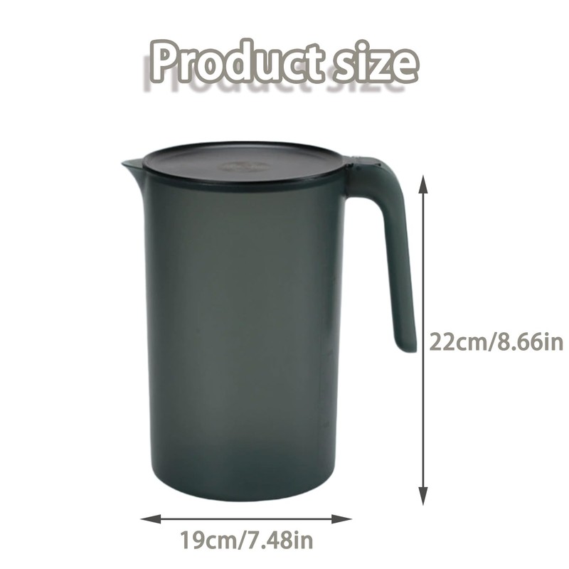 Plastic Jug with Lid, Water Jug Plastic Jug 2.5 L,