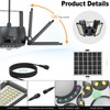 Solar Shed Light Outdoor Indoor Upgrade 1200LM 174LED 4 and