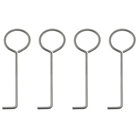 Maxmoral 4pcs Drain Key Stainless Steel Lifting Hook for Linear Floor Shower Drain Wetroom Gutter Drain Grate Daily Clean