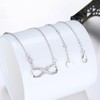 Lynwei Infinity Necklace for Women 925 Sterling Silver Infinity Opal