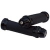 MotorToGo Motorcycle CNC Black 7/8" Handlebar Hand Grips Gel Compatible