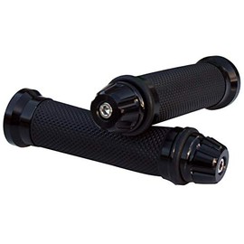 MotorToGo Motorcycle CNC Black 7/8" Handlebar Hand Grips Gel Compatible for 2008 Buell Firebolt XB12R