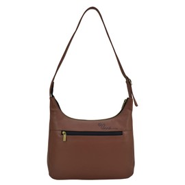 Anna by Anuschka Women Medium Shopper Bag Hand Painted Leather Rustic Bouquet, One Size