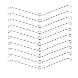 10Pcs Spring Clips for Recessed Light Fixtures, Metal Torsion Spring Clips, Recessed Light Covers Replacements for Bathroom Fan, Ceiling Exhaust Fan, Recessed Lighting Trim (Sliver)