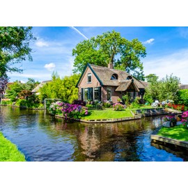Giethoorn Village Jigsaw Puzzles for Adults 1000 Pieces Venice of the North Jigsaw Puzzles for Adults Gifts