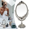MakeUp Mirror EuropeanStyle Metal Retro DoubleSided Mirror for Bathroom Bedroom