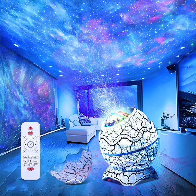 varkda Dinosaur Egg Galaxy Star Projector Starry Light with Wireless