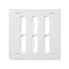 150x150mm (6x6") Sliding Grille Made of Sheet Steel, White Ventilation