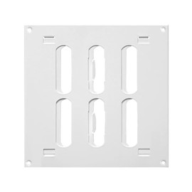 150x150mm (6x6") Sliding Grille Made of Sheet Steel, White Ventilation Grille, EUROPLAST