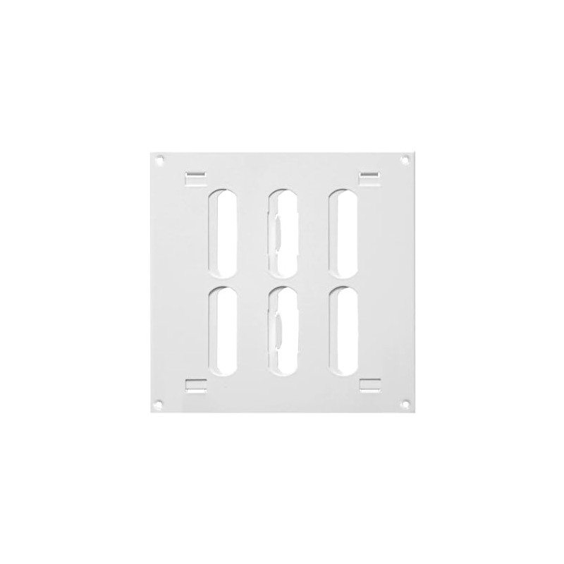 150x150mm (6x6") Sliding Grille Made of Sheet Steel, White Ventilation