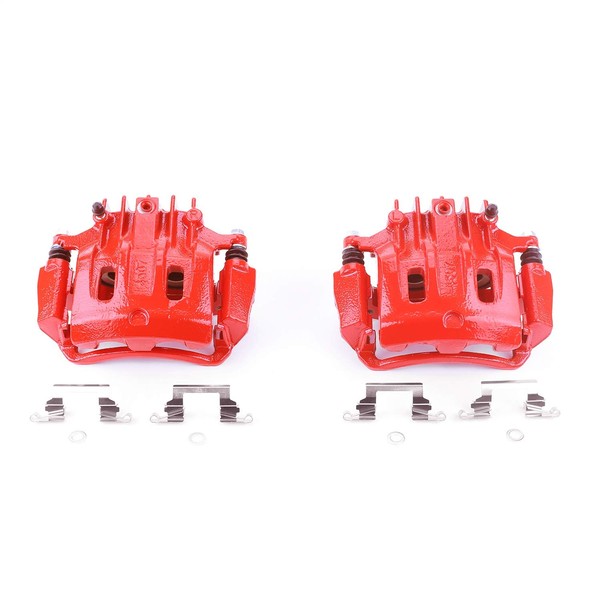 Power Stop Rear S4752 Pair of High-Temp Red Powder Coated Calipers