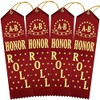 RibbonsNow "A-B" Honor Roll Award Ribbons - 100 Red Ribbons