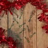 THE TWIDDLERS - 500 Pack Plastic Green Bauble Hooks Hangers