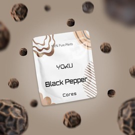 Wooden Aroma Inhaler with Essential Oil Flavored Cores - Scent: Black Pepper 6 Cores