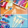 CAA Trading™ 25 x Wooden People Craft Sticks for Crafting
