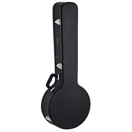 Ortega Guitars Banjo Economy Hardshell Case-15 mm Velvet Padding-Black w/Chrome Hardware (OBJCSTD)