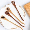 Brown Wooden Honey Dippers, Handmade Spoon Stirrer, Long Handle Honey