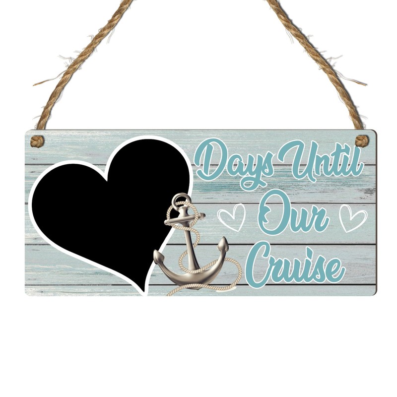 Days Until Our Cruise Countdown Sign - Fun & Stylish